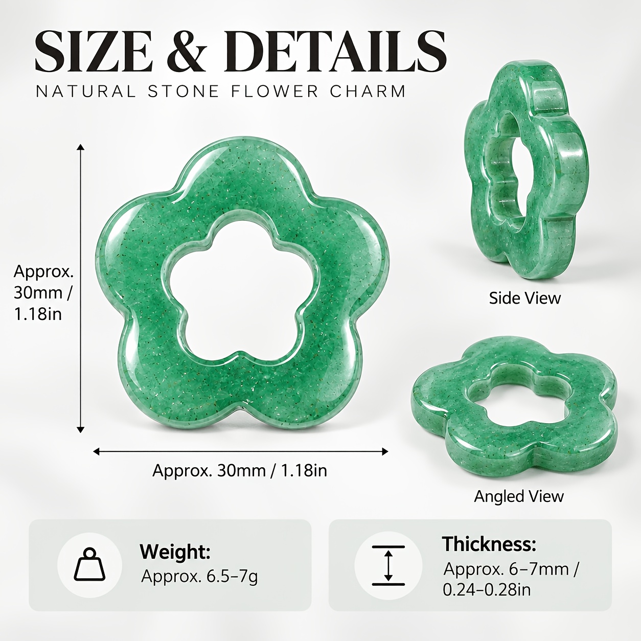 30Mm Hollow Flower Charm Pendant for Jewellery Making